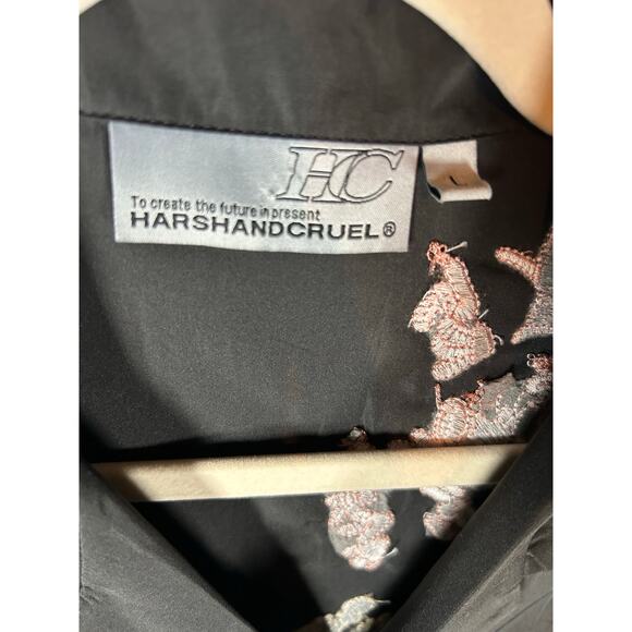 Harsh And Cruel Button Up short sleeve men’s dress shirt embroidered car racing - Picture 7 of 13